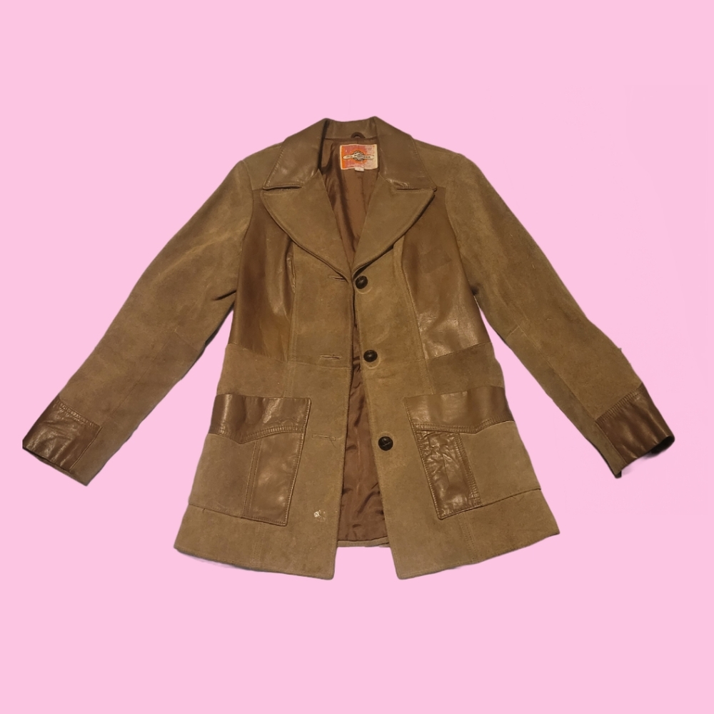 Vintage genuine leather jacket by Ms pioneer